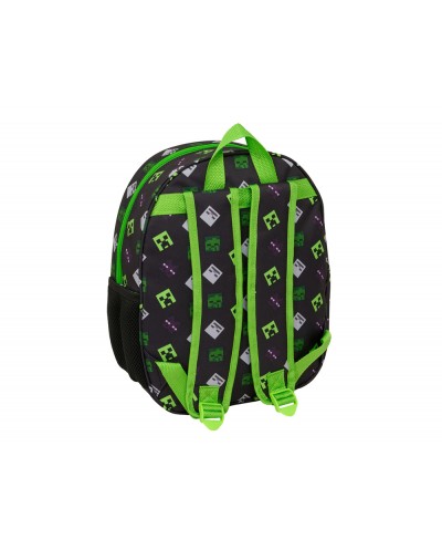 Mochila safta 3d minecraft 330x270x100 mm
