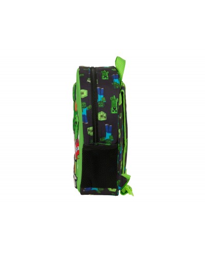 Mochila safta 3d minecraft 330x270x100 mm