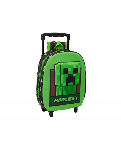 Mochila safta 3d con ruedas minecraft 120x210x20 mm