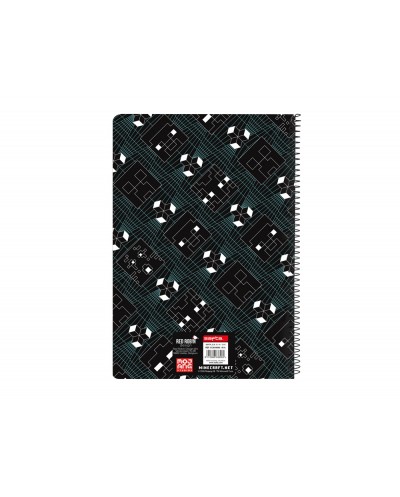 Cuaderno espiral safta folio 80 h 60 gr cuadro 4 mm tapa extradura minecraft screen
