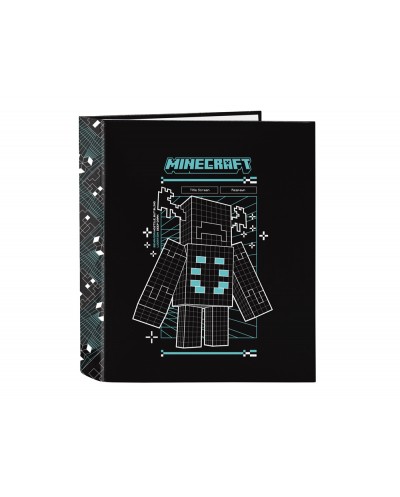 Carpeta carton folio 4 anillas safta lomo ancho minecraft screen