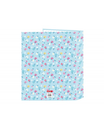 Carpeta carton folio 4 anillas safta lomo ancho blackfit8 petalos
