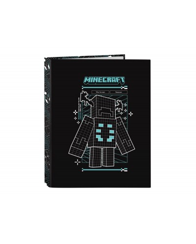Carpeta carton folio 4 anillas mixtas safta minecraft screen