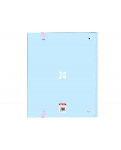 Carpeta carton din a4 4 anillas 35 mm safta con recambio cuadro 5 mm con goma y 5 separadores munich sky