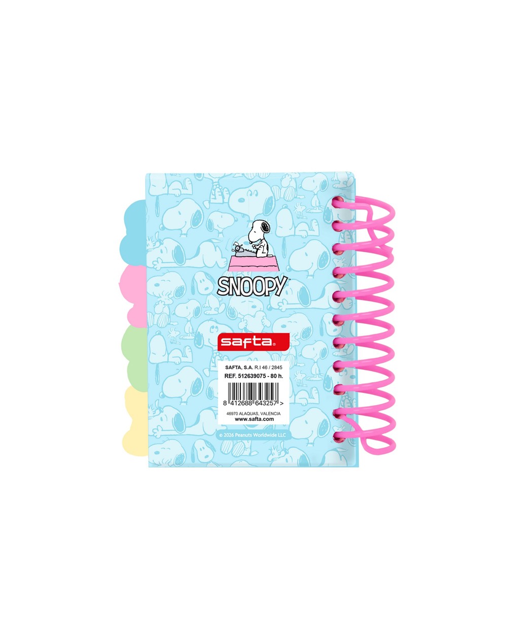 Bloc de notas safta a7 snoopy stationery