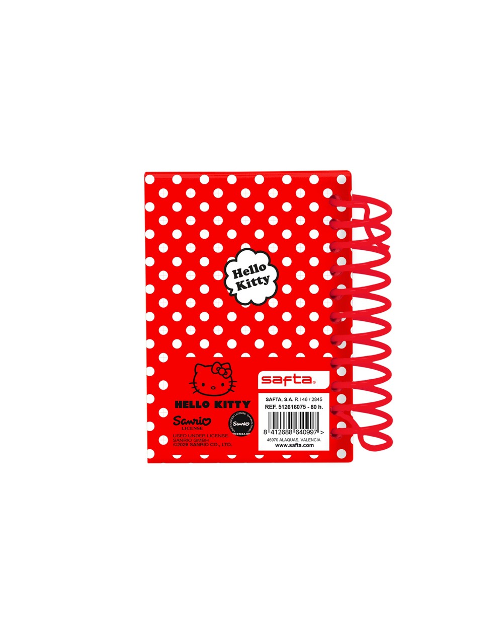 Bloc de notas safta a7 hello kitty stationery