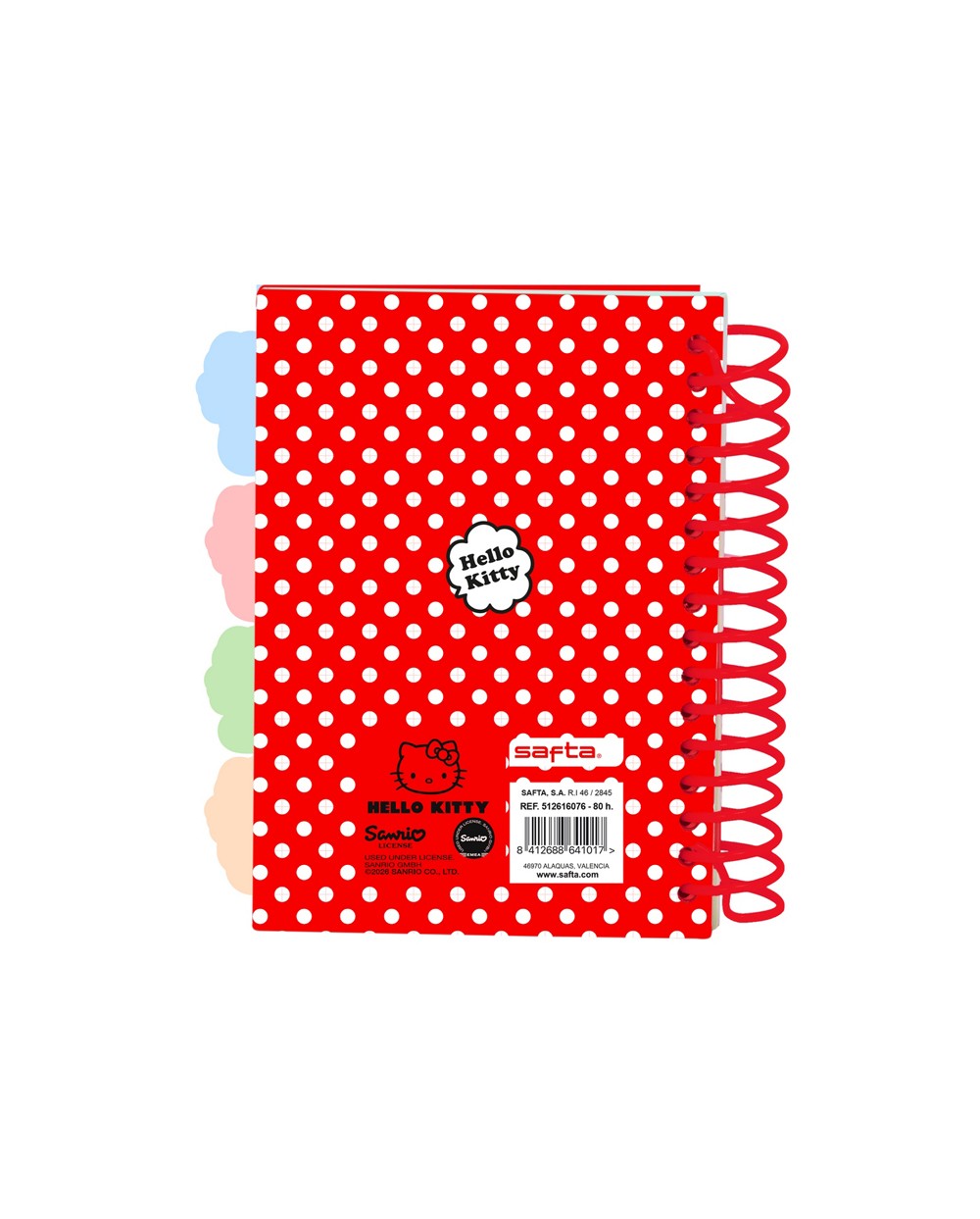 Bloc de notas safta a6 hello kitty stationery