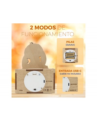 Lampara personalizable madera stitch