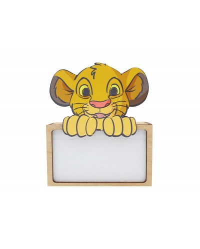 Lampara personalizable madera simba