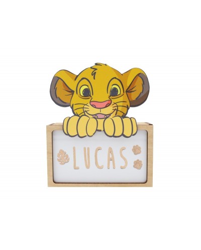 Lampara personalizable madera simba