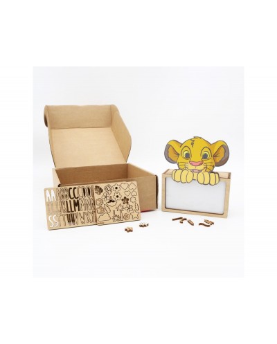 Lampara personalizable madera simba
