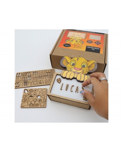 Lampara personalizable madera simba