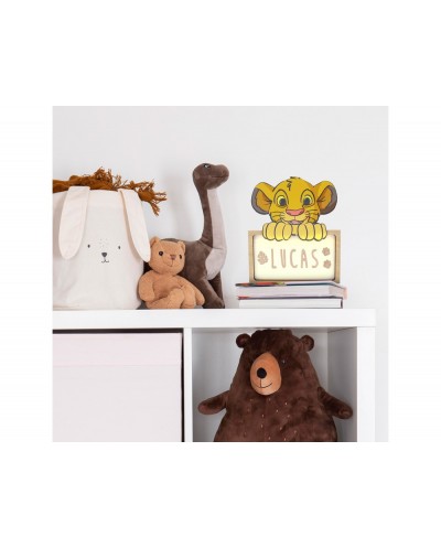 Lampara personalizable madera simba