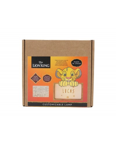 Lampara personalizable madera simba