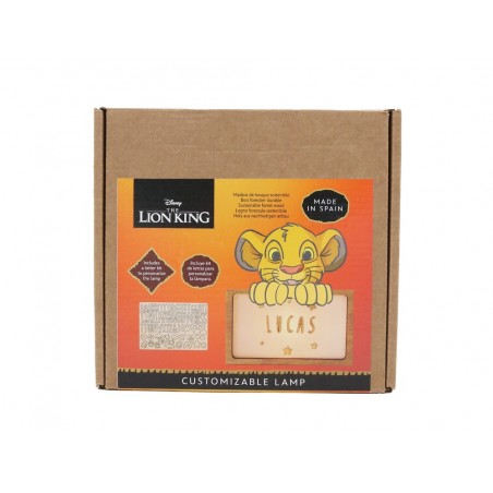 Lampara personalizable madera simba