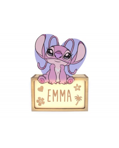 Lampara personalizable madera angel