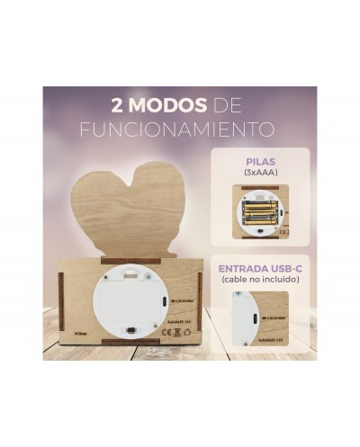 Lampara personalizable madera angel