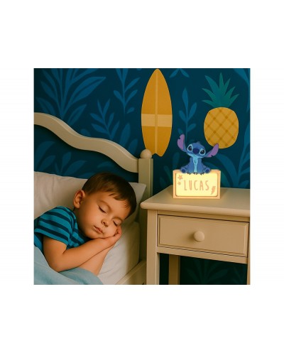 Lampara personalizable madera stitch