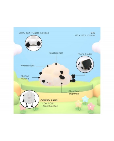 Lampara iluminacion noche sheep black