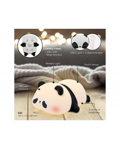 Lampara iluminacion noche panda
