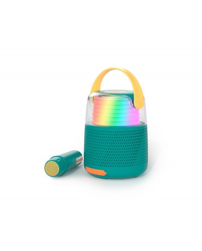Altavoz karaoke mob con microfono bluetooh azul