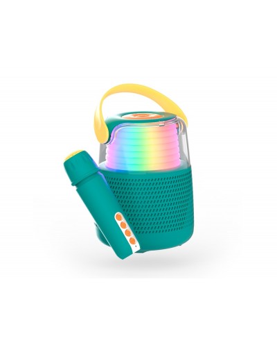Altavoz karaoke mob con microfono bluetooh azul