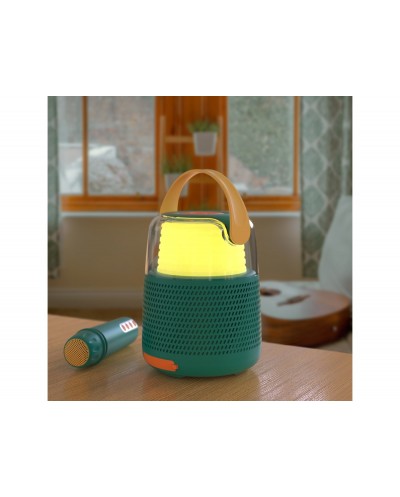 Altavoz karaoke mob con microfono bluetooh azul