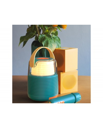 Altavoz karaoke mob con microfono bluetooh azul