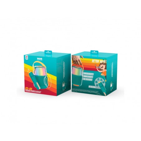 Altavoz karaoke mob con microfono bluetooh azul