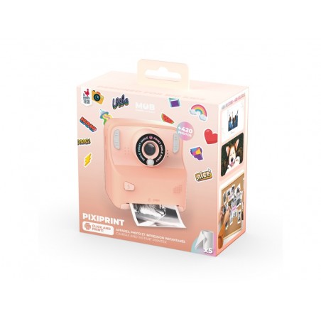 Camara instantanea rosa 12mpx pantalla lcd 24
