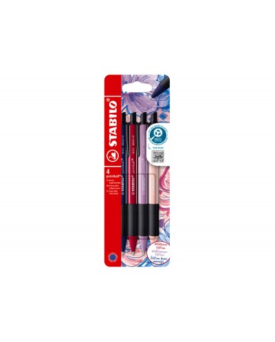 Boligrafo stabilo nature colors wildflower retractil blister de 4 unidades colores surtidos