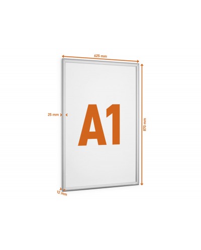 Marco portaanuncios durable outdoor a1 marco aluminio anodizado plata 895x645x12 mm