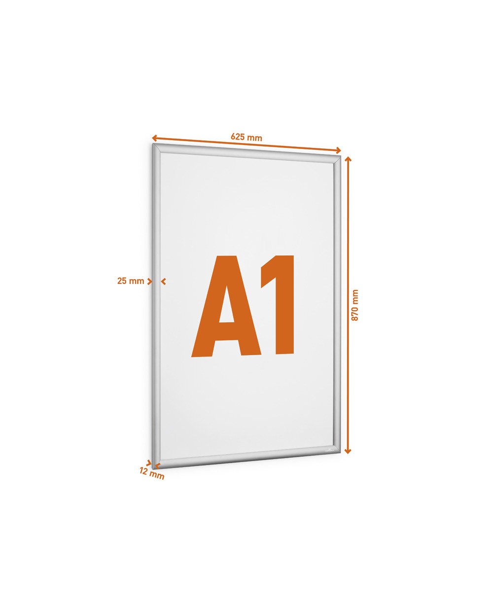 Marco portaanuncios durable outdoor a1 marco aluminio anodizado plata 895x645x12 mm
