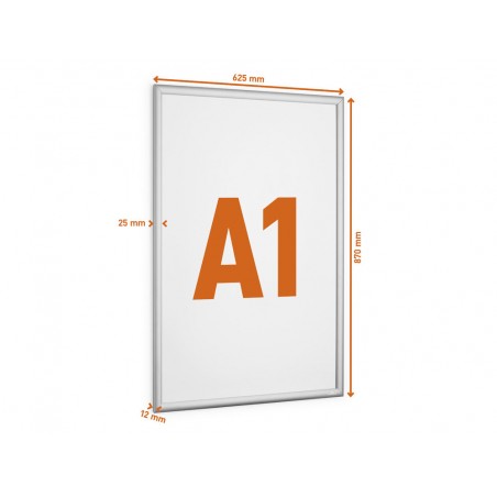 Marco portaanuncios durable outdoor a1 marco aluminio anodizado plata 895x645x12 mm