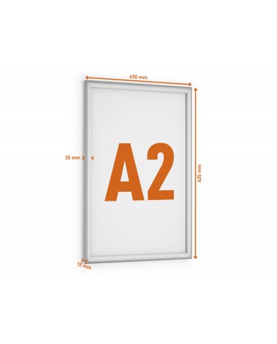 Marco portaanuncios durable outdoor a2 marco aluminio anodizado plata 645x470x12 mm