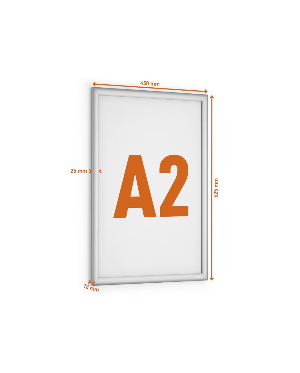 Marco portaanuncios durable outdoor a2 marco aluminio anodizado plata 645x470x12 mm