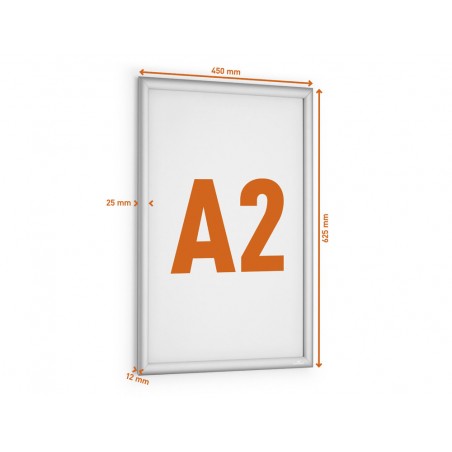 Marco portaanuncios durable outdoor a2 marco aluminio anodizado plata 645x470x12 mm