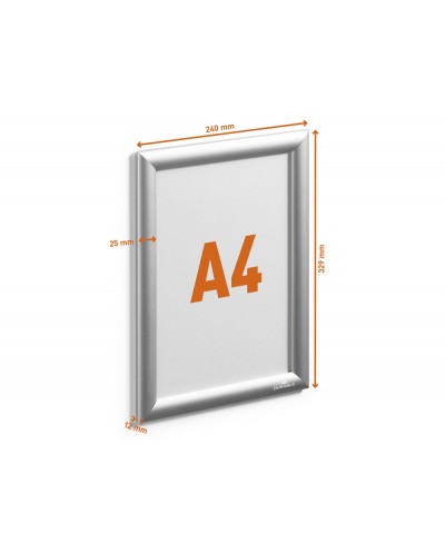 Marco portaanuncios durable outdoor a4 marco aluminio anodizado plata 350x260x12 mm