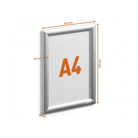 Marco portaanuncios durable outdoor a4 marco aluminio anodizado plata 350x260x12 mm