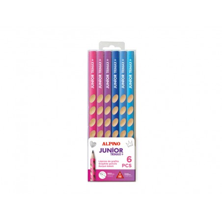 Lapices de grafito alpino junior trimax blister de 6 unidades