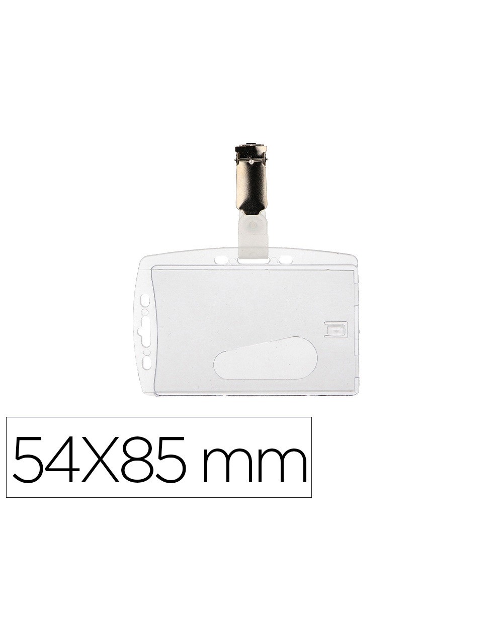 Identificador q connect con pinza metalica uso vertical horizontal 54x85 mm
