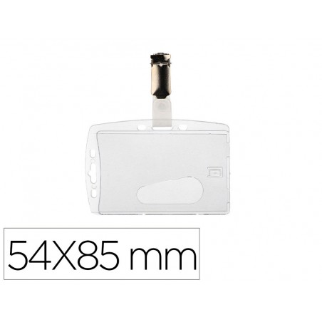 Identificador q connect con pinza metalica uso vertical horizontal 54x85 mm