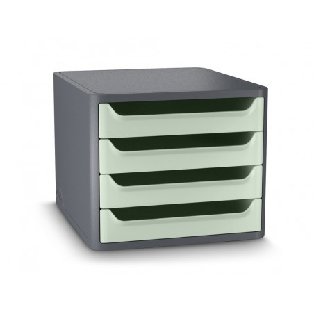 Fichero de cajones cep first 4 cajones color gris verde salvia 288x346x234 mm