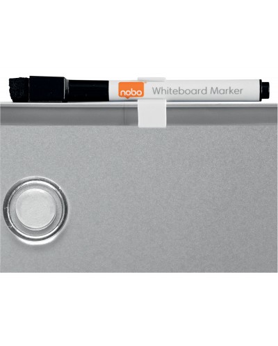 Pizarra blanca nobo linea hogar marco color plata 220x280 mm