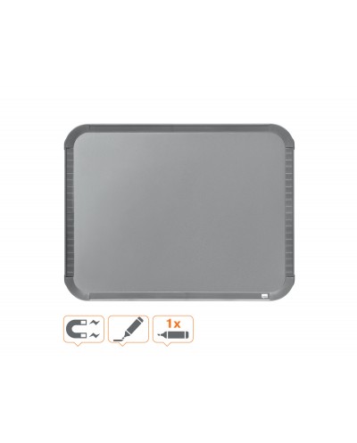 Pizarra blanca nobo linea hogar marco color plata 220x280 mm