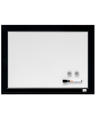 Pizarra blanca nobo marco negro 585x430 mm