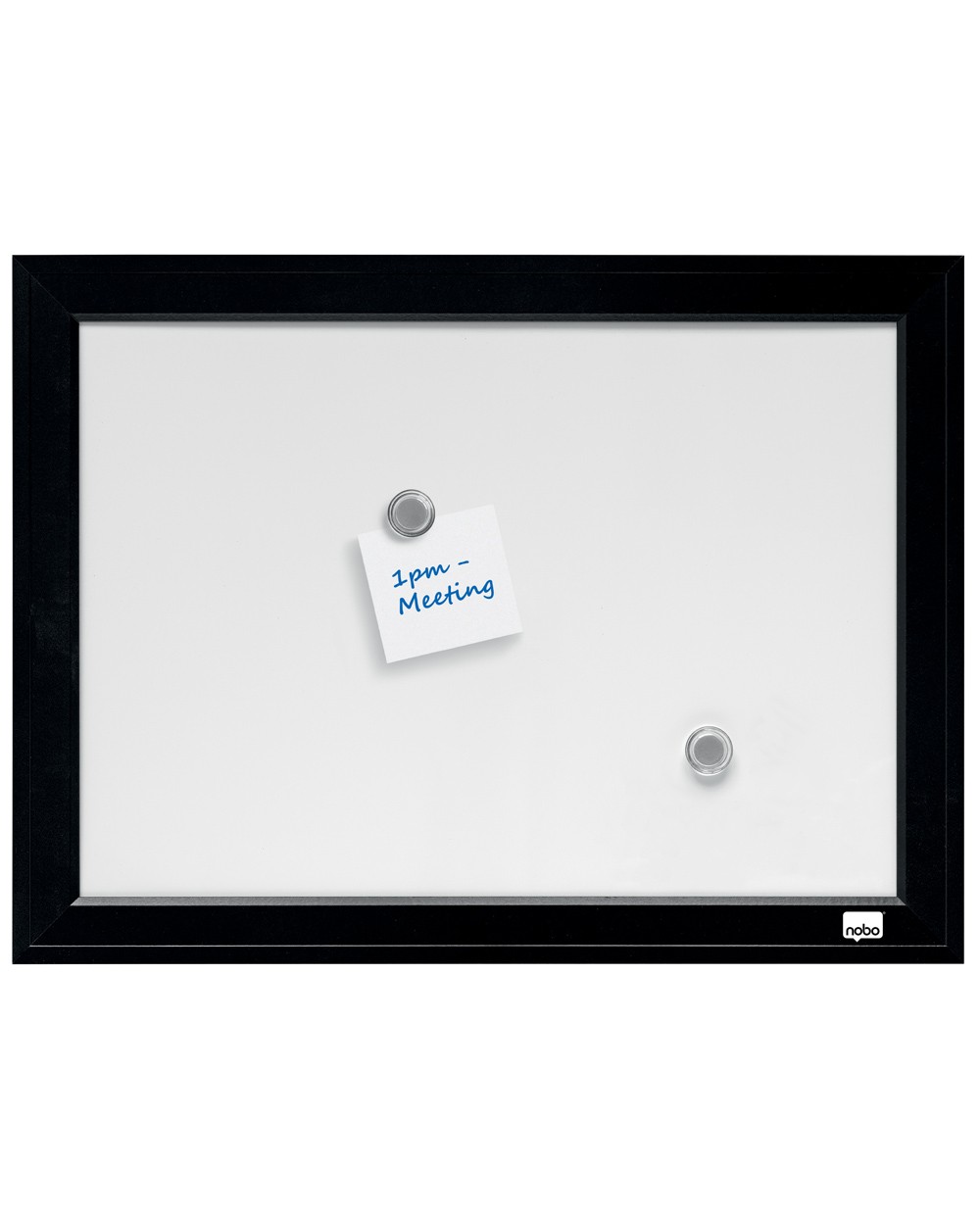 Pizarra blanca nobo marco negro 585x430 mm