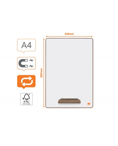 Pizarra blanca nobo mini 210x297 mm set de 4 unidades