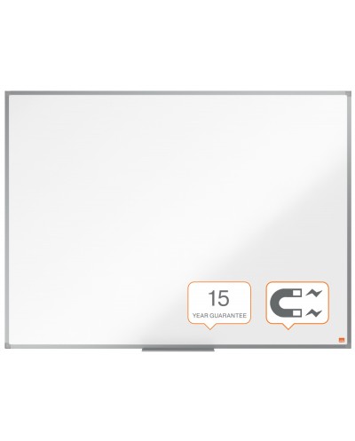 Pizarra blanca nobo essence acero lacado 1200x900 mm