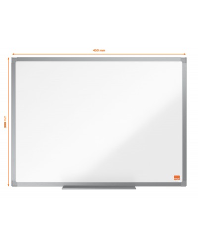 Pizarra blanca nobo essence acero lacado 450x300 mm